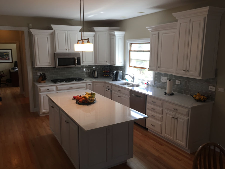 Oak Kitchen Cabinets Refinishing In Arlington Heights Il